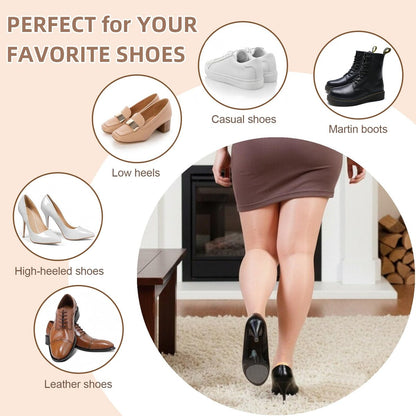 5 Paar Klare, rutschfeste Schuhsohlen-Aufkleber, Fersenschutz für Stilettos, Pumps & Abendschuhe – Transparente Anti-Rutsch-Pads
