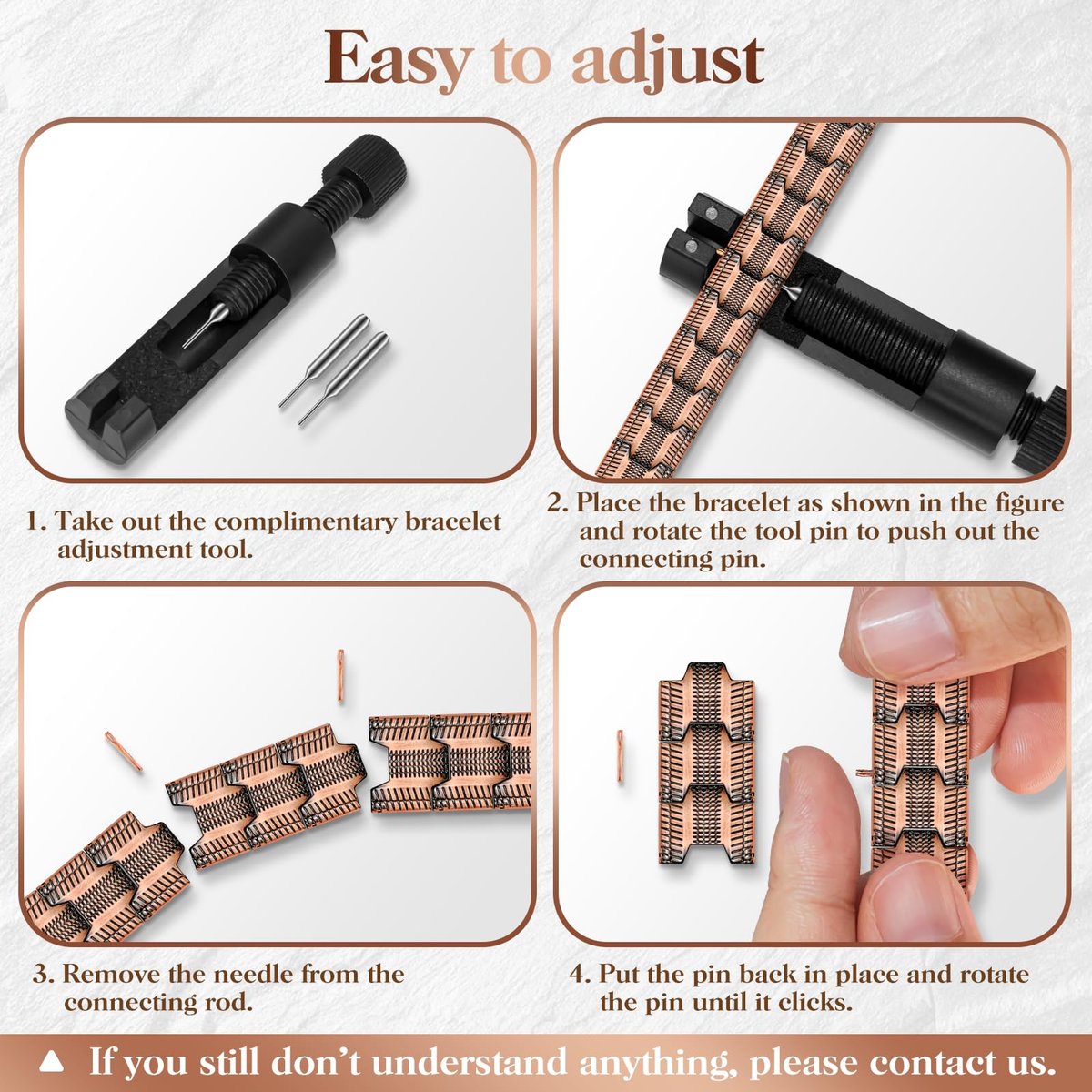 Mahnco Kupferarmband für Herren – 3X Ultra-Stärke 99,99% reines Kupfer mit Magneten, magnetisches Armband mit verstellbarem Größenwerkzeug
