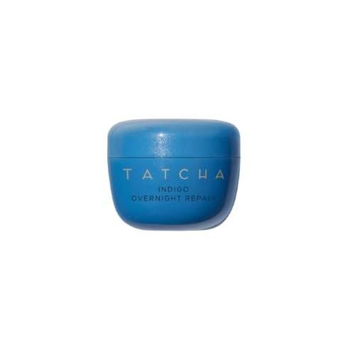 Tatcha Indigo Overnight Repair, Reisegröße | Mini Rötungsreduzierende, Barriere-reparierende Nachtcreme – Beruhigt Irritationen und verbessert die Hautbarriere für empfindliche und zu Ekzemen neigende Haut | 15 ml / 0,5 fl. oz.