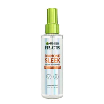 Garnier Fructis Diamond Sleek Haarspray für Glanz, Frizz-Kontrolle und Hitzeschutz – mit veganem Keratin-Komplex und Arganöl, 4,6 Fl Oz