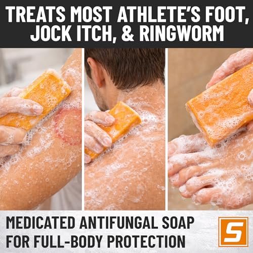 Solpri Shield 1% Clotrimazol Antimykotische Seife mit Teebaumöl – Medizinische Fußseife gegen Fußpilz, Juckreiz, Ringelflechte – 2er-Pack à 113 g