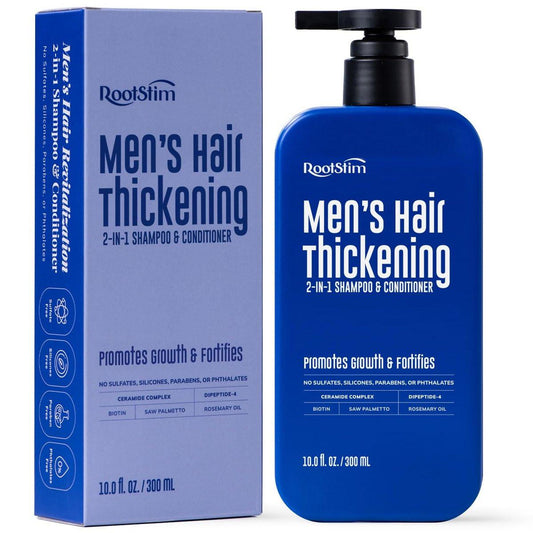 DHT-Blockendes Shampoo für Männer – Haarverdickendes & Anti-Haarausfall-Shampoo mit Sägepalme, Biotin & Rosmarin für Haarwachstum – 2-in-1, sulfatfrei, 295 ml