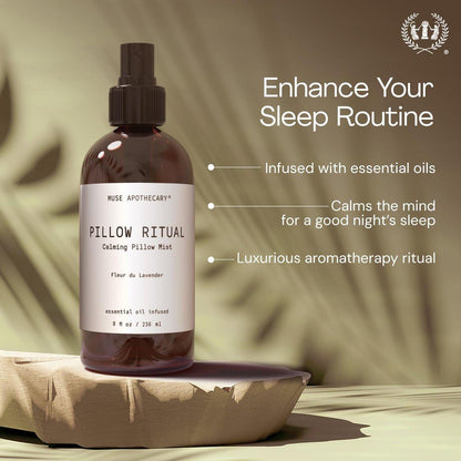Muse Apothecary Pillow Ritual – Beruhigendes Kissen- und Raumspray mit Bergamotte, Lavendel & Sandelholz, 118 ml