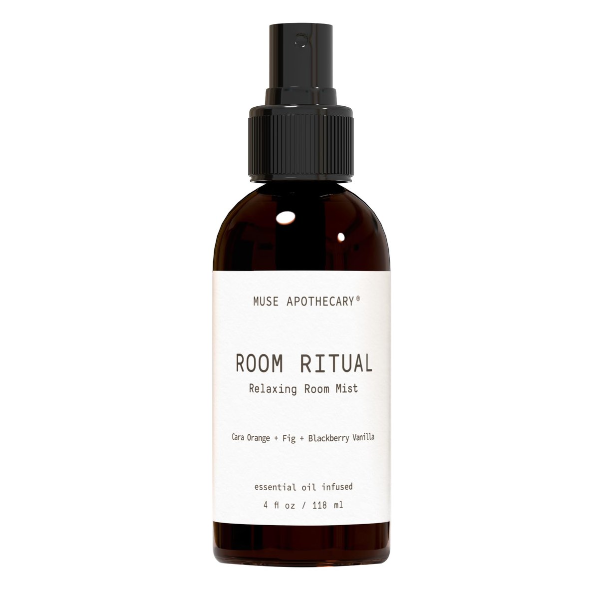 Muse Apothecary Room Ritual – Aromatischer und entspannender Raumduft mit natürlichen ätherischen Ölen – 118 ml, Cara Orange + Feige + Schwarze Vanille