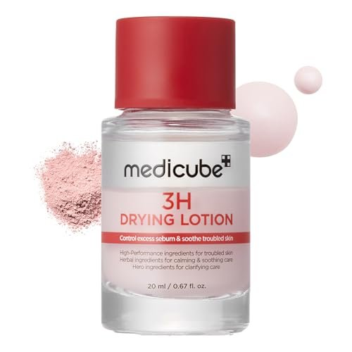medicube 3H Overnight Drying Lotion – Gezielte Nachtpflege für unreine & ölige Haut mit Calamin, Centella & Teebaumöl | Koreanische Hautpflege 20ml