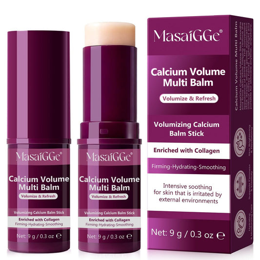 ADSBJUX 2er-Pack Calcium Multi Balm Stick – Kollagen Anti-Falten Feuchtigkeitspflege für Augen, Hals und Gesicht – Straffend und reduziert feine Linien, 0,18 Fl Oz (2er-Pack)