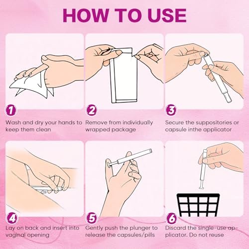 20 Stück Einweg-Applikatoren für Zäpfchen für Frauen, hygienisch einzeln verpackte Vaginalapplikatoren, passend für die meisten Pillen, Tabletten, Kapseln und Zäpfchenmarken