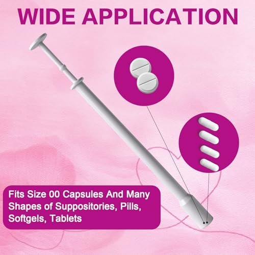 20 Stück Einweg-Applikatoren für Zäpfchen für Frauen, hygienisch einzeln verpackte Vaginalapplikatoren, passend für die meisten Pillen, Tabletten, Kapseln und Zäpfchenmarken