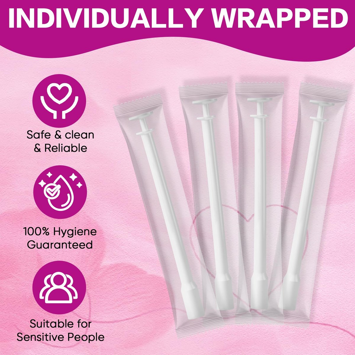 20 Stück Einweg-Applikatoren für Zäpfchen für Frauen, hygienisch einzeln verpackte Vaginalapplikatoren, passend für die meisten Pillen, Tabletten, Kapseln und Zäpfchenmarken