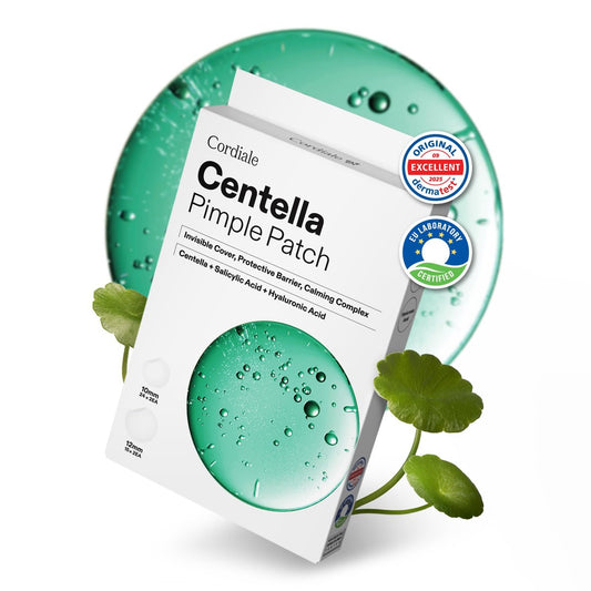 Cordiale Centella Pimple Patches mit Salicylsäure & Hyaluronsäure – Hydrokolloid-Akne-Pflaster für Gesicht & Kinn, unsichtbare Pickel-/Hautunreinheiten-Aufkleber, koreanische Hautpflege (78 Stück, 2 Größen)