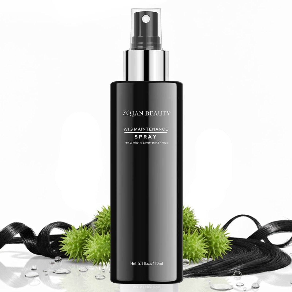ZQIAN BEAUTY Wig Spray für Kunsthaar – entwirrender Leave-In Conditioner für Perücken, Toupet, Haarverlängerungen & Echthaar – entwirrt, pflegt, verleiht Glanz & schützt Kunstfaser – 150 ml