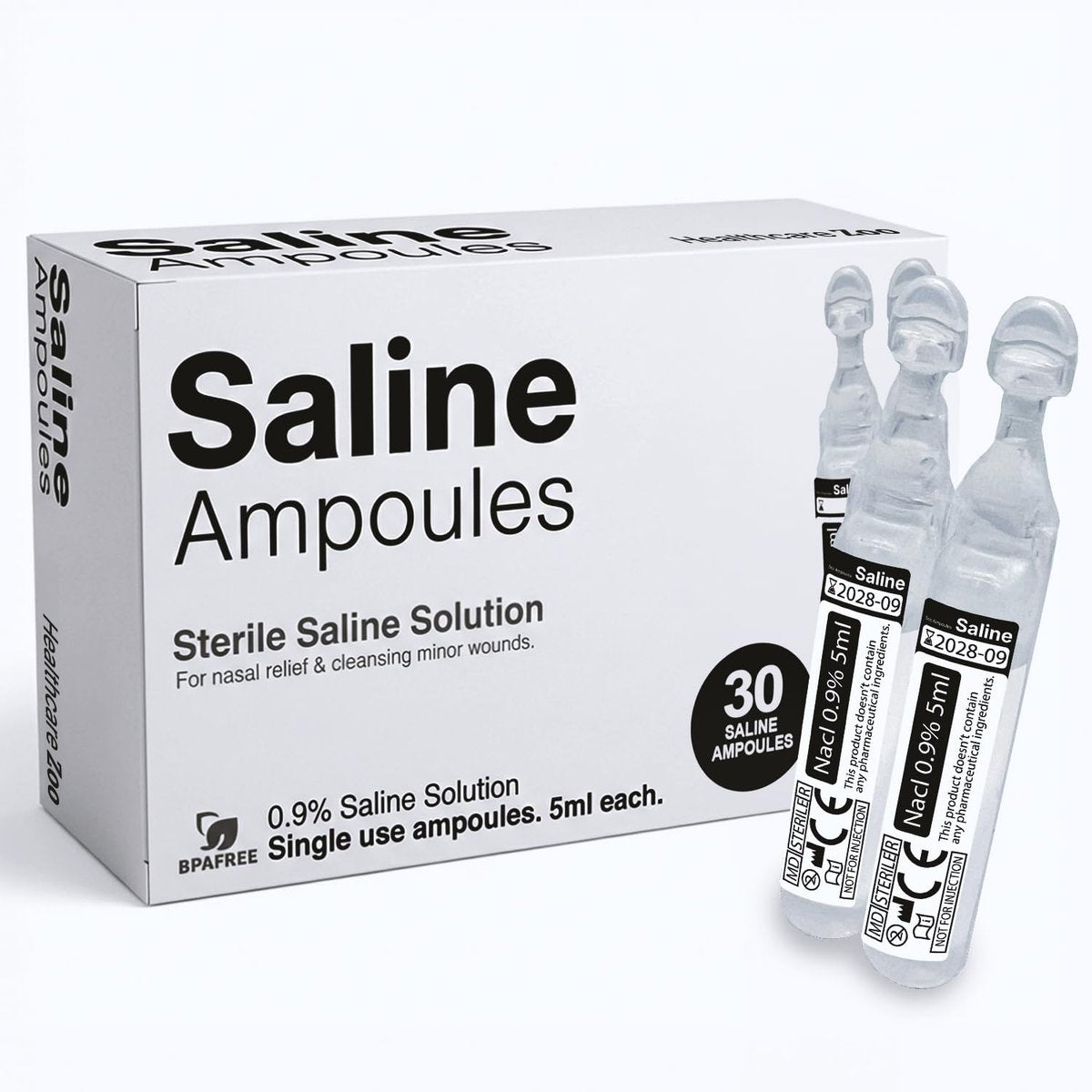 Healthcare Zoo Kochsalzlösung 0,9% – 30 Einzelportions-Tuben à 5 ml, sterile physiologische Salzlösung