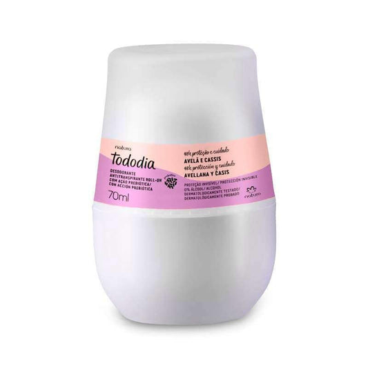 Natura Tododia Deo-Roller Antitranspirant für Frauen – Haselnuss & Schwarze Johannisbeere, 70 ml