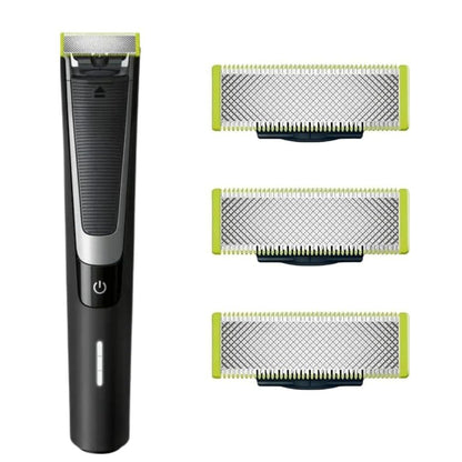 Set 3 Ersatzklingen für OneBlade – Edelstahlklingen kompatibel mit OneBlade Elektro-Trimmer & Rasierer