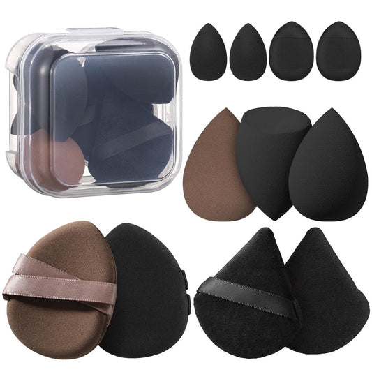 11-teiliges Make-up-Schwamm-Set mit 5 Make-up-Schwämmen, 4 Cushion-Foundation-Puffs und 2 Puderpuffs für Foundation und Puder