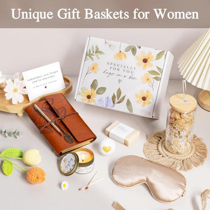 Geschenk für Frauen – Genesungswünsche Körbe für Frauen Selbstfürsorge, Denk an Dich Care-Paket, einzigartiges Valentinstagsgeschenk für Ehefrau, Freundin, Mama, Schwester, Oma