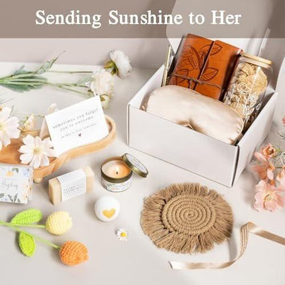 Geschenk für Frauen – Genesungswünsche Körbe für Frauen Selbstfürsorge, Denk an Dich Care-Paket, einzigartiges Valentinstagsgeschenk für Ehefrau, Freundin, Mama, Schwester, Oma