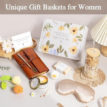 Geschenk für Frauen – Genesungswünsche Körbe für Frauen Selbstfürsorge, Denk an Dich Care-Paket, einzigartiges Valentinstagsgeschenk für Ehefrau, Freundin, Mama, Schwester, Oma