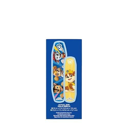BAND-AID Brand Pflaster mit Paw Patrol Motiven – 100 bunte Wundpflaster für Kinder, ideal für kleine Schnitte und Schrammen, Erste-Hilfe-Bedarf, verschiedene Größen