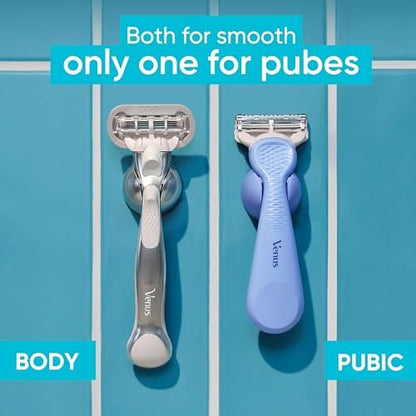 Gillette Venus Intimate Rasierer für Frauen – Set für Schamhaare und Körper, 1 Körper- + 1 Bikinirasiere