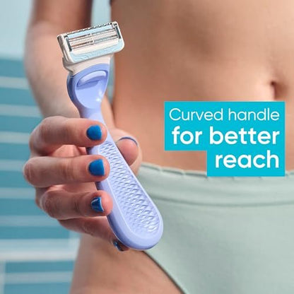 Gillette Venus Intimate Rasierer für Frauen – Set für Schamhaare und Körper, 1 Körper- + 1 Bikinirasiere