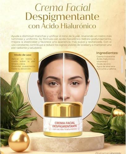 Rossy Trujillo Feuchtigkeitscreme – Hyaluronsäure + Aloe Vera – Aufhellend – Von den Schöpfern von La Tía Mana – 30 ml