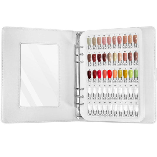 I·B·N G Aufgerüstetes Nagelfarbmuster Nagelsample, Herausnehmbares 150 Nagellack-Farbdisplay-Buch mit Klaren Nagelspitzen, C11