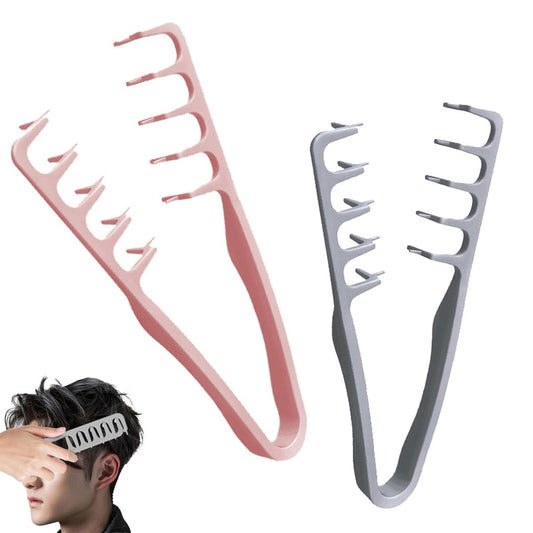 2er-Pack Texturkamm, Volumen-Wide-Tooth Haarstyling-Kamm, Flauschiger Lockenkamm für Volumen & Ansatz, Anti-Frizz Styling-Tool für Männer & Frauen