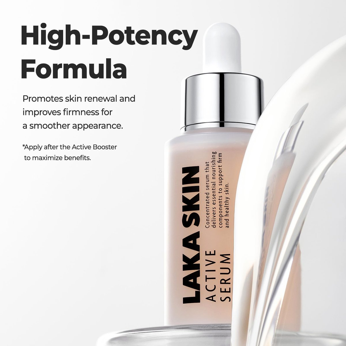 Laka Skin Active Serum 30ml – Glutathion für strahlende Haut, Dual PDRN, Porenpflege, Hyaluronsäure, Koreanische Hautpflege