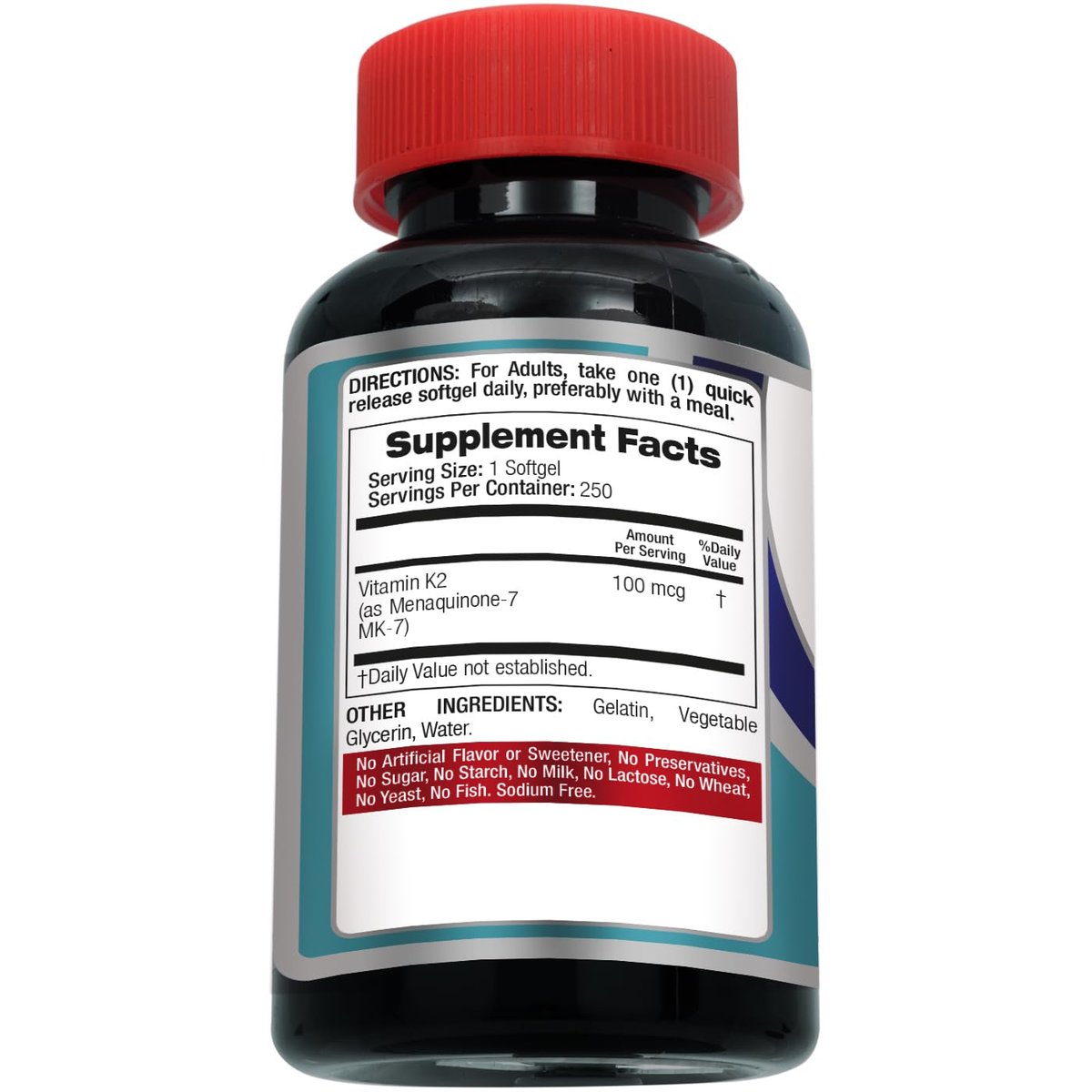 FITO MEDIC'S Lab Vitamin K2 | K2 Vitamin Supplement | Vitamin K | 250 Softgels | 100 mcg