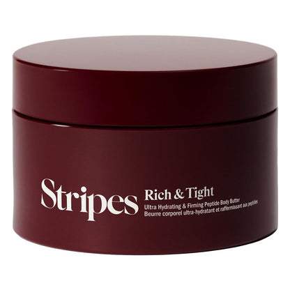 STRIPES Beauty Rich & Tight Ultra Hydrating & Firming Peptide Body Butter mit Ectoin und Squalan – Verbessert Hautfestigkeit, Textur und Hautton, 16,48 oz