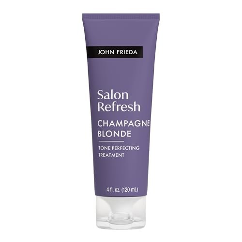 John Frieda Salon Blonde Champagne Tone Perfecting Treatment mit Protein-Peptid-Komplex – Haartonikum für blondes Haar, 118 ml