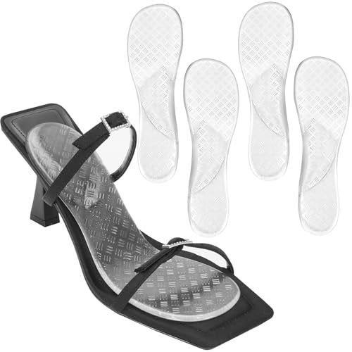 High Heel Fußgewölbe-Stützeinlagen für Damen, Silikon-Gel-Einlegesohlen für Sandalen, Unsichtbar, Selbstklebend, Rutschfest, Schmerzlinderung, Niedriges & Mittleres Fußgewölbe, 2 Klare, Größe 7.5-10