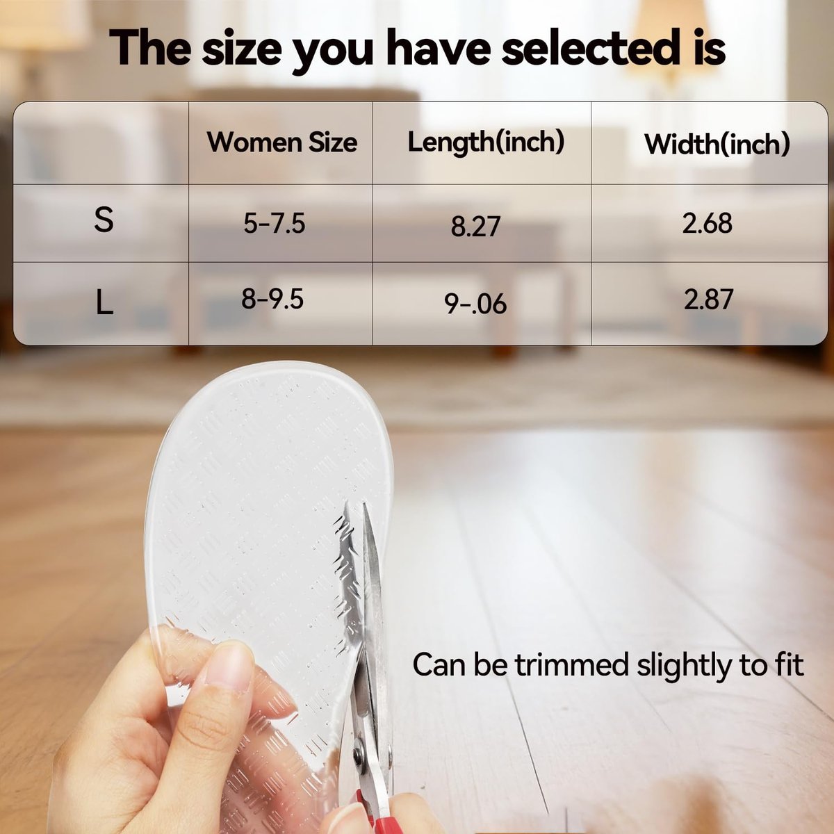Arch Support Sandal Einlagen für Plattfüße, Gel 3/4 Unsichtbare High Heel Einlagen für Damen, Klebe-Ferseneinlagen für Pumps, Schmerzlinderung, Neu Anti-Rutsch, 2 Klar, 5-7