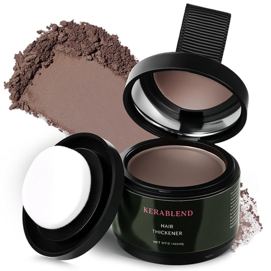 Kerablend Haarverdicker, Magic Root Cover Up, Haar Concealer für den Ansatz, schweiß- und wasserfest, sofortige Abdeckung, mit Applikator für Männer und Frauen (Dunkelbraun)