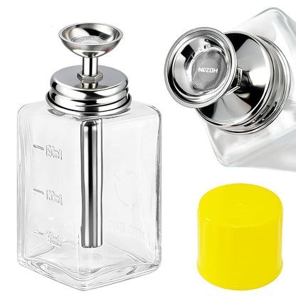 ffresiss Glas-Aceton-Spender, Pumpspender mit Metallabdeckung, Nagellackentferner-Flüssigkeitspumpe, 180 ml