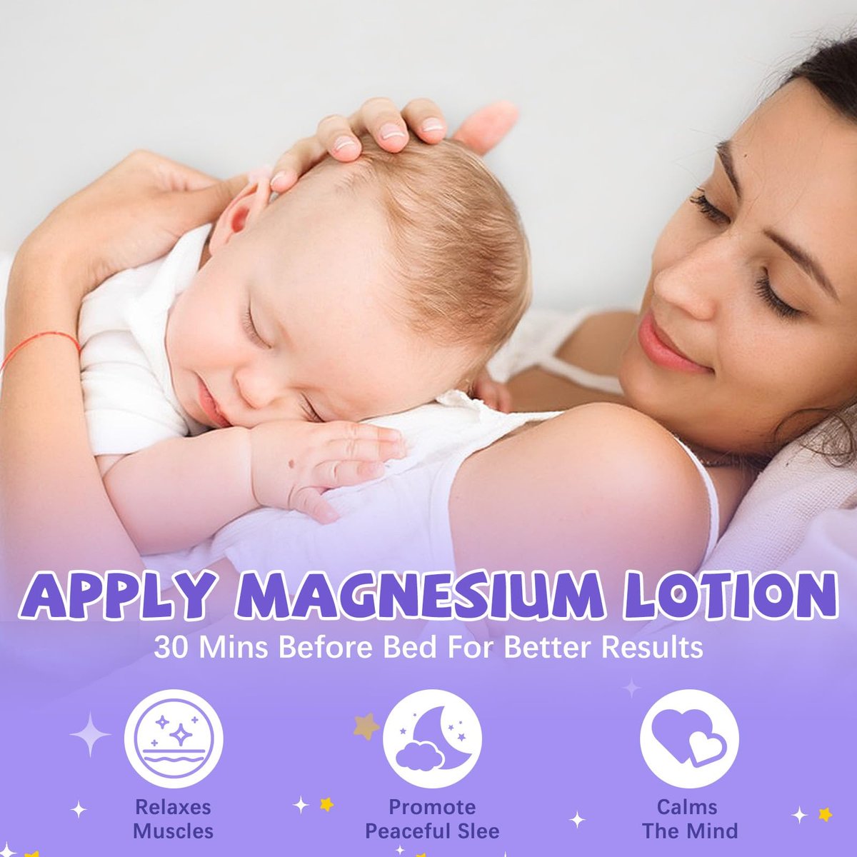 Leyoviz Magnesium Lotion für Kinder – Magnesiumcreme für Babys, reduziert Abendängste und verlängert Schlafdauer, mit Lavendel, Vitamin D3, K2, B6, melatonin-frei, für empfindliche Haut (118 ml)
