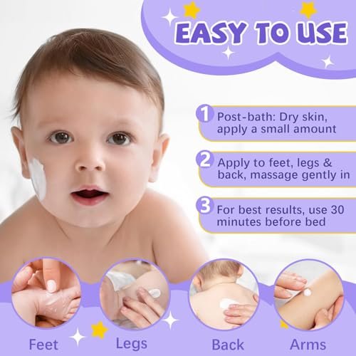 Leyoviz Magnesium Lotion für Kinder – Magnesiumcreme für Babys, reduziert Abendängste und verlängert Schlafdauer, mit Lavendel, Vitamin D3, K2, B6, melatonin-frei, für empfindliche Haut (118 ml)