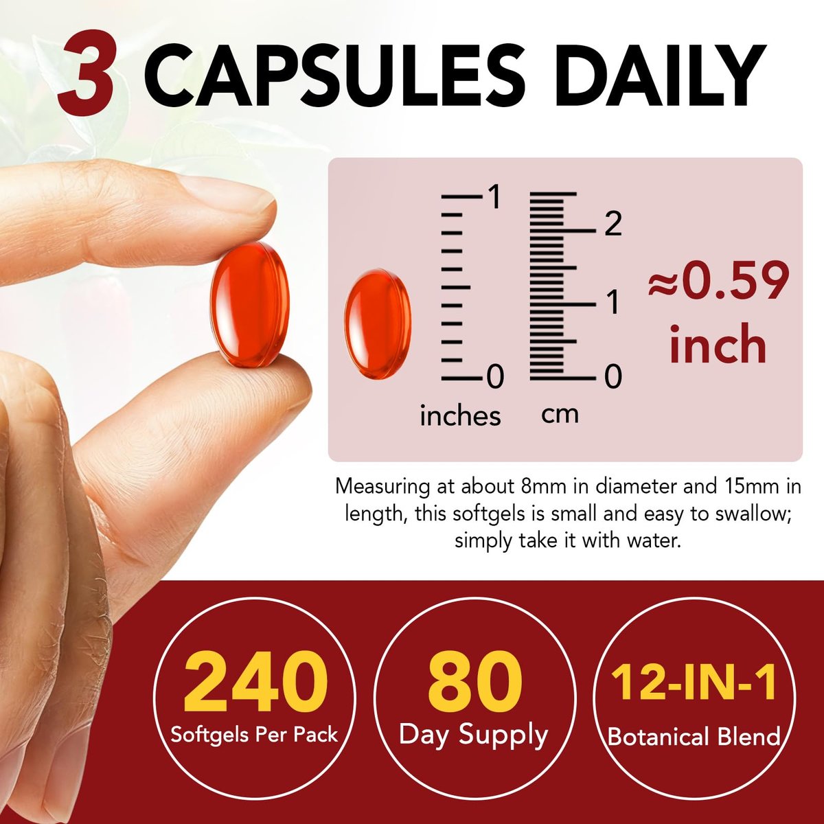 Cayenne Pfeffer Softgel-Kapseln | 12-in-1 pro Portion mit Vitamin D3, K2 & E | Unterstützt gesunde Durchblutung & tägliche Energie | Mit Weißdorn, Rote Bete & Kurkuma | 240 Kapseln