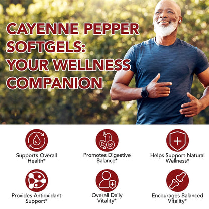 Cayenne Pfeffer Softgel-Kapseln | 12-in-1 pro Portion mit Vitamin D3, K2 & E | Unterstützt gesunde Durchblutung & tägliche Energie | Mit Weißdorn, Rote Bete & Kurkuma | 240 Kapseln