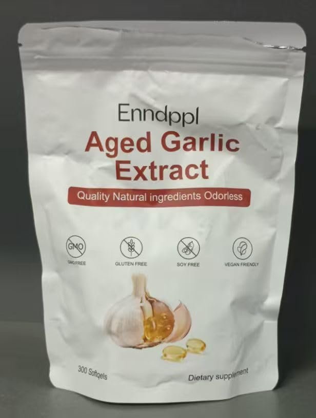 Enndppl Alter Knoblauch-Extrakt | Antioxidantien-Supplement für Immun- & Herzunterstützung | Nicht-GVO, Glutenfrei, Vegetarisch