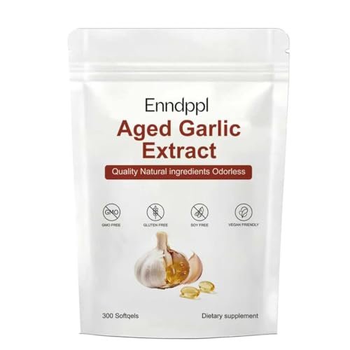 Enndppl Alter Knoblauch-Extrakt | Antioxidantien-Supplement für Immun- & Herzunterstützung | Nicht-GVO, Glutenfrei, Vegetarisch