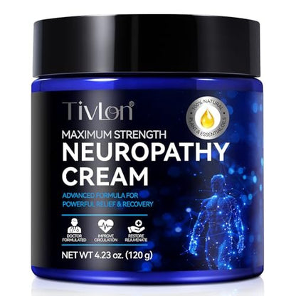 AUIWQWFI Neuropathie Nervenpflege Creme für Füße, Hände, Beine & Zehen – Schnell wirkend mit natürlichen Inhaltsstoffen gegen Kribbeln & Brennen, nicht fettend & kühlend für Komfort, 4,23 oz