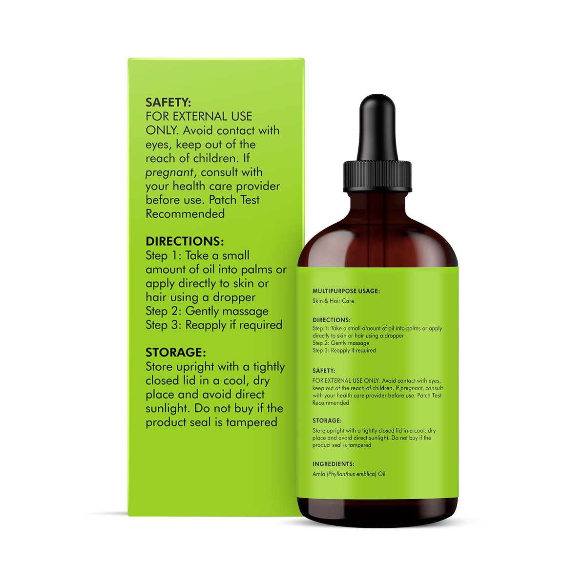 Majestic Pure Amla-Öl 118ml – Premium Trägeröl für Haarpflege, Kopfhautmassage & Hautpflege mit Pipette