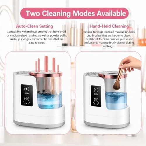 3-in-1 Elektrischer Make-up-Pinselreiniger & Trockner mit automatischer Reinigungs- und Trocknungsfunktion, tragbarer USB-Design mit Smart-Touch-Steuerung, perfektes Geschenk für Make-up-Liebhaber