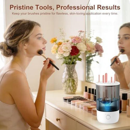 Elektrischer Make-up-Pinselreiniger, 6500 U/min, Automatischer Make-up-Pinselreinigungsmaschine, Tragbares Design mit 1800 mAh Akku, Perfektes Geschenk für Make-up-Liebhaber