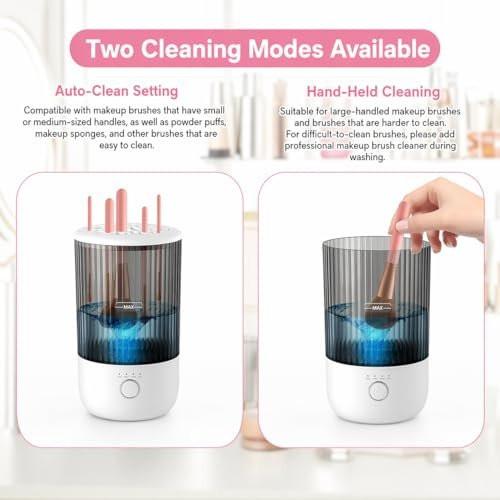 Elektrischer Make-up-Pinselreiniger, 6500 U/min, Automatischer Make-up-Pinselreinigungsmaschine, Tragbares Design mit 1800 mAh Akku, Perfektes Geschenk für Make-up-Liebhaber