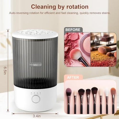Elektrischer Make-up-Pinselreiniger, 6500 U/min, Automatischer Make-up-Pinselreinigungsmaschine, Tragbares Design mit 1800 mAh Akku, Perfektes Geschenk für Make-up-Liebhaber