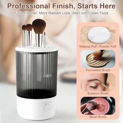 Elektrischer Make-up-Pinselreiniger, 6500 U/min, Automatischer Make-up-Pinselreinigungsmaschine, Tragbares Design mit 1800 mAh Akku, Perfektes Geschenk für Make-up-Liebhaber