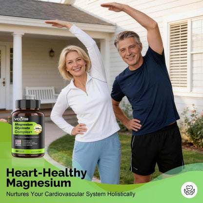 Magnesium Komplex – Magnesium Glycinat, Elementares Magnesium mit Oxid, Taurat, Citrat, Orotat & Aspartat – Unterstützt Muskelentspannung, Herzgesundheit, Schlaf & Energie | Vegan (300 mg)